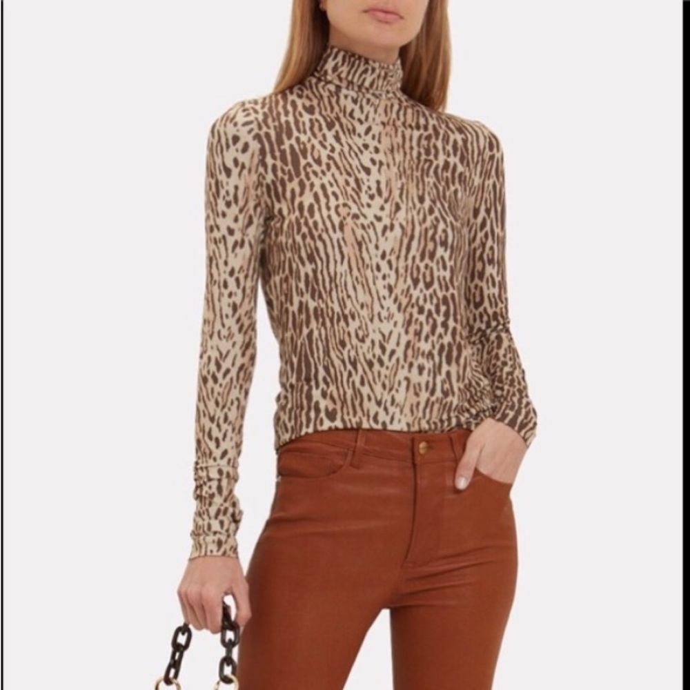 ZIMMERMANN Espionage Leopard Turtleneck SZ 1.